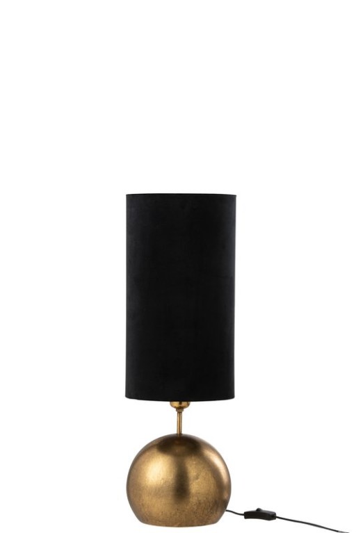 J-Line Lamp Ball Iron/Velvet Gold/Black