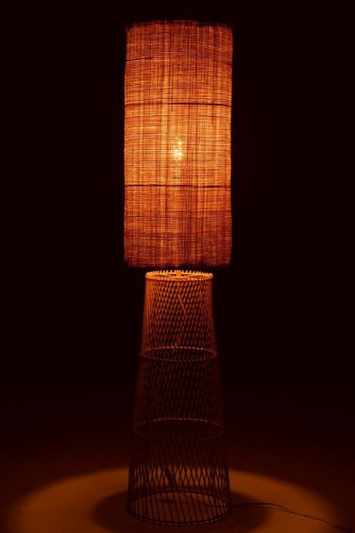J-Line Lamp Room Linen/Bamboo Natural