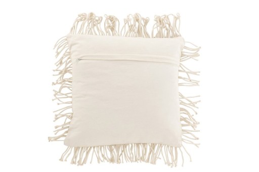 J-Line cushion Cozy Diamant - cotton - off-white