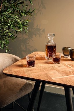 Fieron Natural Wooden Bar Table Square