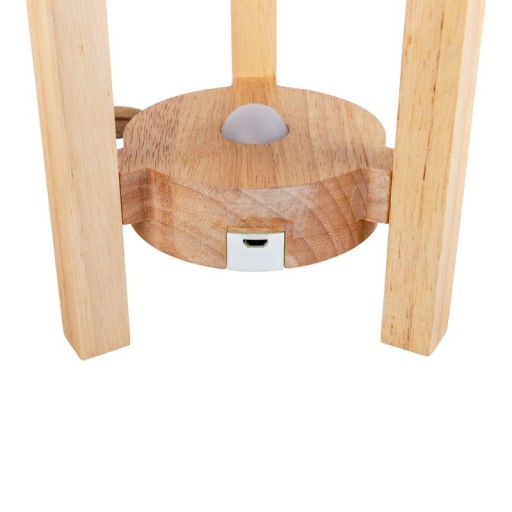 Cordial lamp "Madita" 25 cm high, in white/nature, with integrated LED, dimmable with touch sensor