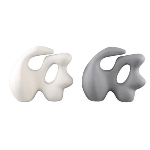 Eddison Cream Ceramic Matt Glazed Statue Organic