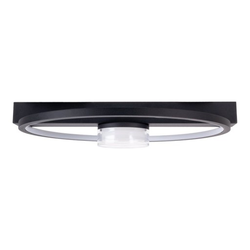 LED ceiling light "Cimo" made of black metal and plastic, 40 cm long, dimmable by wall switch