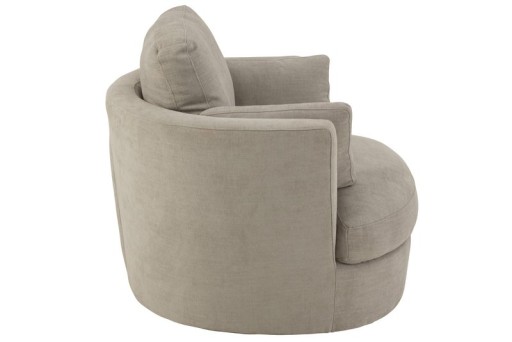 J-Line Lounge chair Swiv Wood/Textile Gray