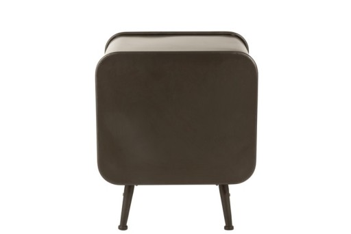 J-Line side table 1 drawer - metal/wood - black/natural