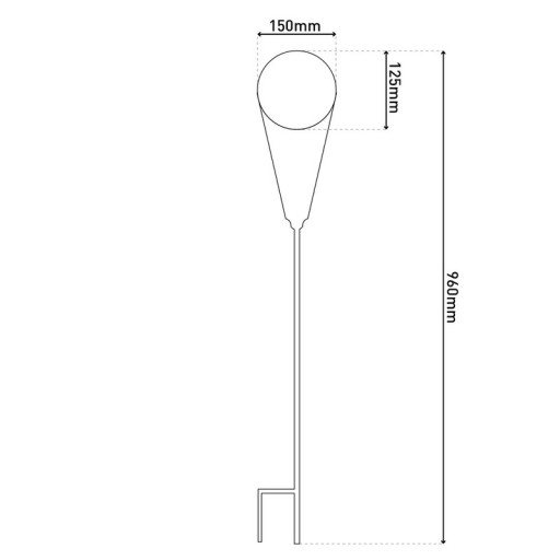 LED Solar-Erdspieß "TORCH" Außen-Erdspieß aus Metall und Kunststoff in Kupfer, mit integrierter LED