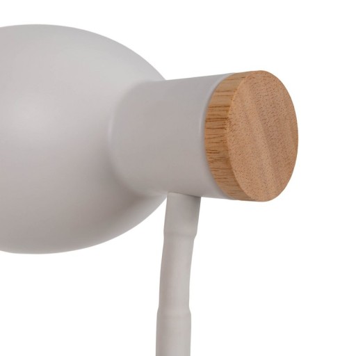 "Marie" desk lamp made of metal and wood, E14, white, 36.5 cm high