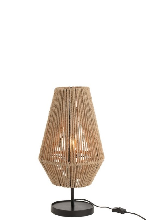 J-Line Table Lamp Cone Iron/Jute Natural