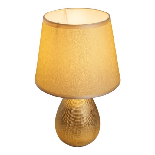 Ceramic table lamp "Simply Ceramics", table lamp made of ceramic, gold, with E14 version, for dining room, living room, hallway or office, 31 cm high