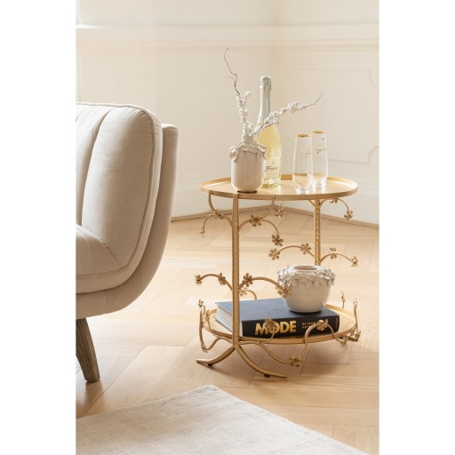 J-Line bijzettafel - metaal - goud - small