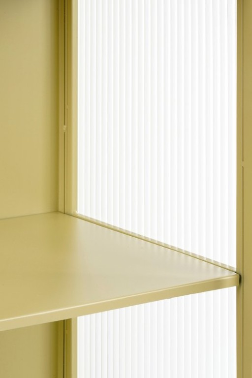 Clifton storage cupboard with doors - L38 x B35 x H90 cm - Metal - Beige