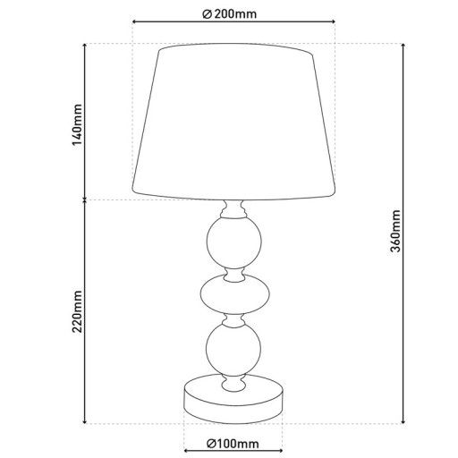 Ceramic table lamp "Araga" 36 cm high, table lamp made of metal, ceramic, with text blades, beige, with E14 socket, lighting for dining room, living room, hallway or office