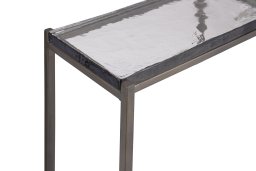 Lucinde Brass Iron Sidetable Thick Glass Rect SV2