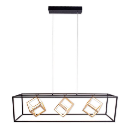 LED Hanglamp "Tripoli" | Industrieel Design | Zwart | 100 cm | Dimbaar | 3x Geïntegreerde LED