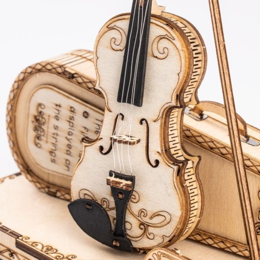 Robotime, Houten Puzzel 3D Violin Capriccio, TG604K, 14,5x7,5x15cm