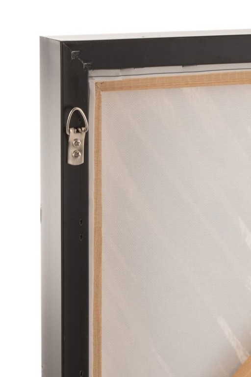 J-Line Painting Lion Canvas/Wood Brown