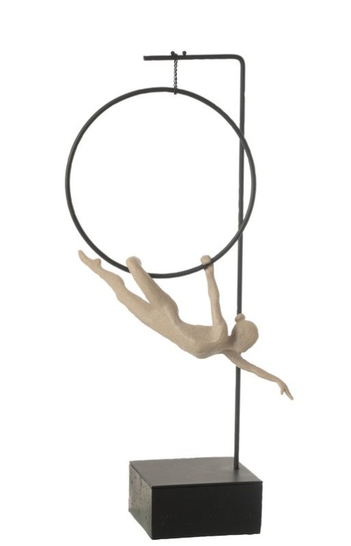 J-Line Gymnast Hoop Gamma Resin Beige/Black
