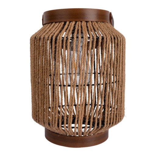 LED solar light "Korbinian" decoration for the outdoor area made of metal, plastic and cord in nature, with firmly built -in LEDs.