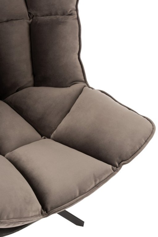 J-Line chair Relax Cushion on frame - textile/metal - gray