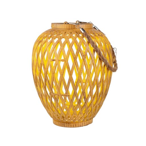 2 Set basket / solar record "cesto", made of natural colored artstrattan, with twilight sensor, warm white, 24 cm high, for the outdoor area