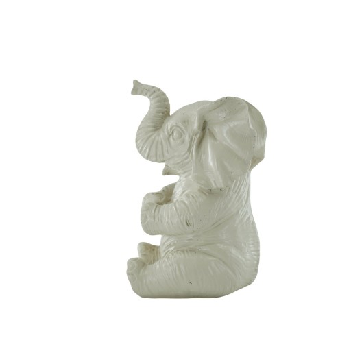 Ornament - Olifant - Polyresin - Zand - 7x7x11cm