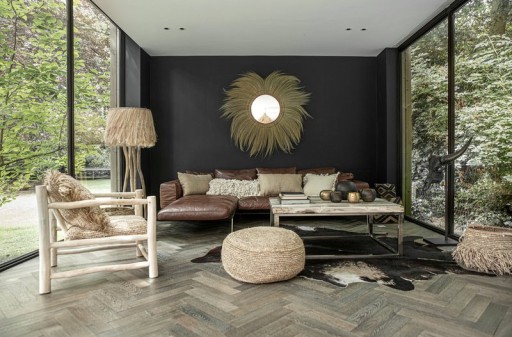 The Raffia Flores Pouffe - Natural