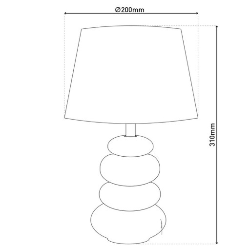 Ceramic table lamp "Stoney", modern., Ceramic table lamp in gray, with E14 socket, table lamp for dining room, living room, hallway or office, or as a bedside lamp, 31 cm high