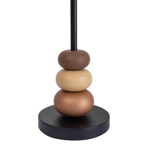 Table lamp "Elina", approx. 50 cm high, made of metal in black/brown, text blades in white, E27