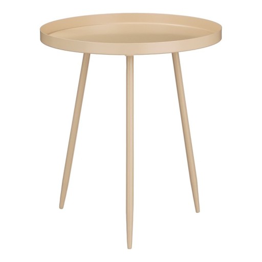 Flores Side table - H44 x Ø40 cm - Metal - Beige