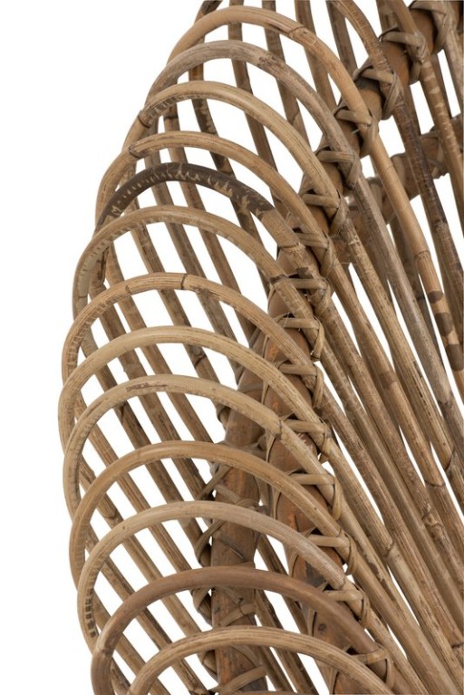 J-Line Lounge Vivi Rattan chair with cushion - jute/metal - natural