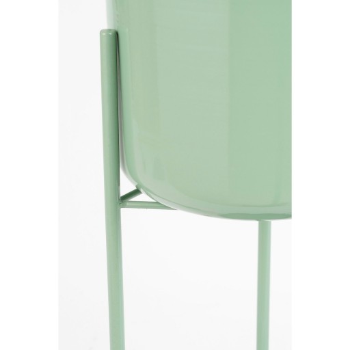 Colyn Bloempot op Standaard - H60 x Ø19 cm - IJzer - Mintgroen
