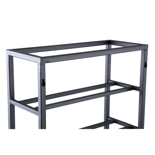 Kentyn Black Rectangle Iron Wine Rack Small