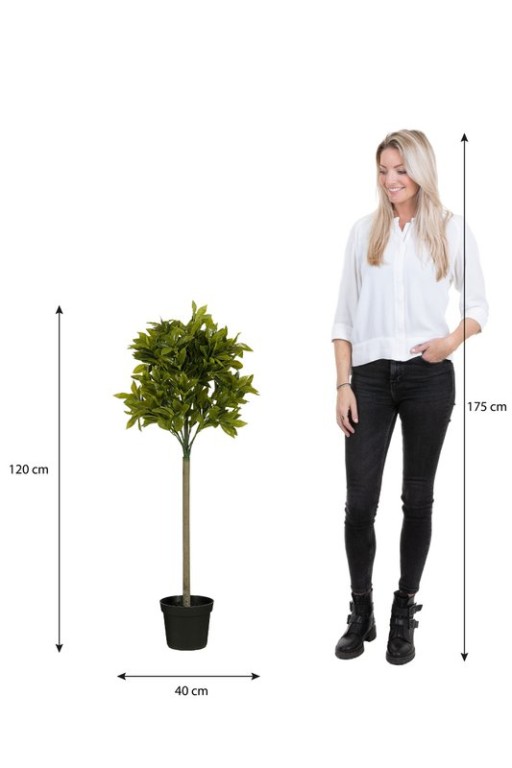 Laurel tree artificial plant - H120 x Ø40 cm - Green