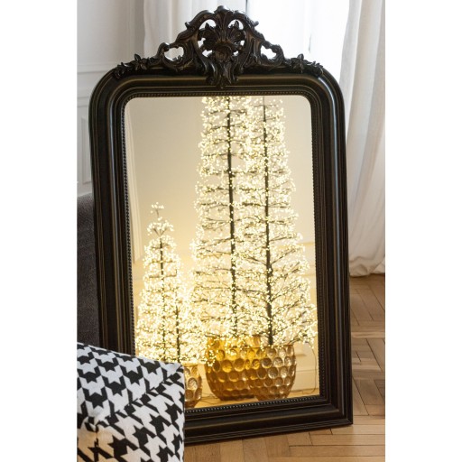 J-Line spiegel Ema - hout - zwart