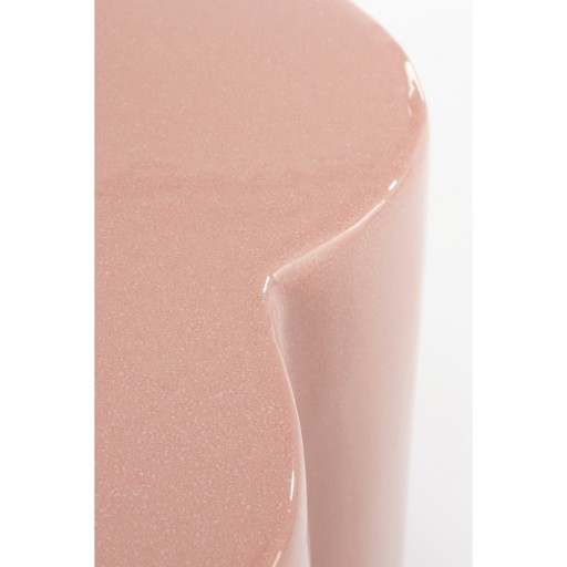 Brazil Bijzettafel - H44 x Ø30 cm - Keramiek - Lichtroze