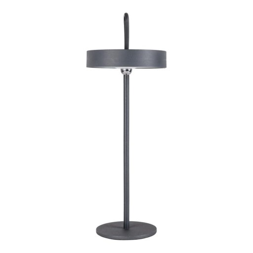 LED battery table lamp magnetic "Ella" for outside and inside, made of metal and plastic in gray, 35 cm high