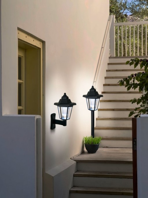 3 Set LED Solar-Erdspieß/Wall light 2-in-1