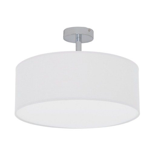 Textielplafondlicht "New York", klassieke plafondlamp met tekstbladen in wit, E27 -aansluiting, 40 cm diameter, geschikt voor de hele woonruimte