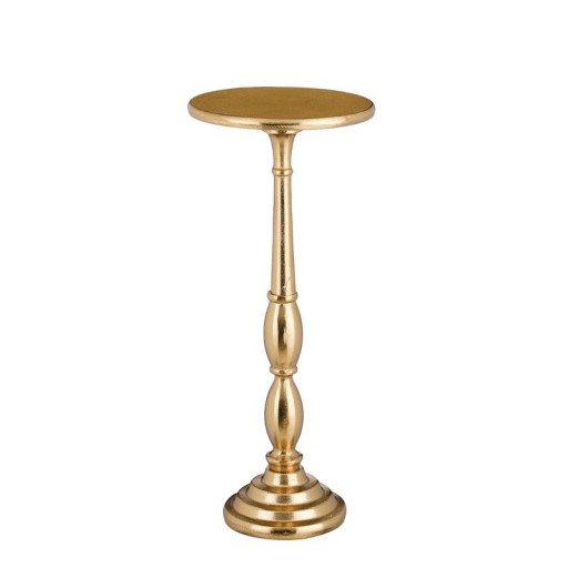 Duco Side table - H61 x Ø25 cm - Recycled Aluminum - FSC 100% - Gold