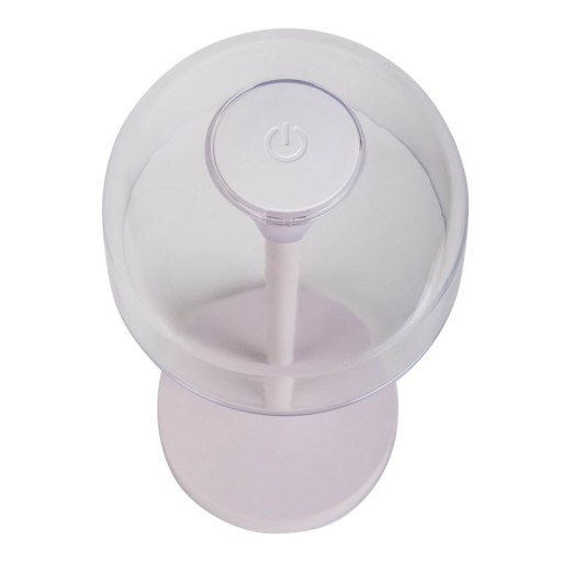 2 Set LED battery table light "Gomba" for outside and inside, made of metal and plastic in white, 18.5 cm high