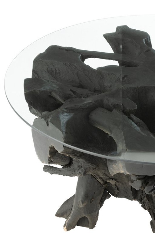 J-Line table Roots - wood - black