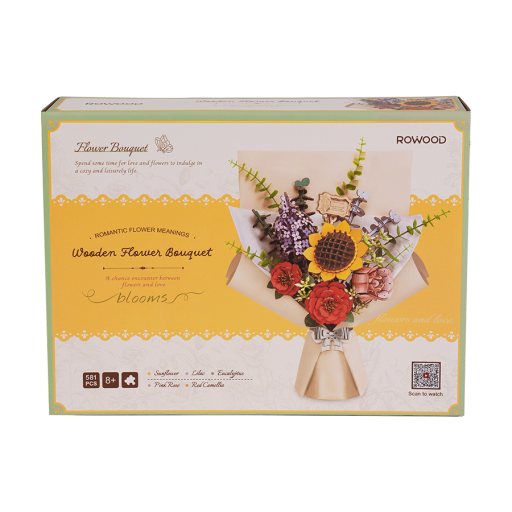 Robotime, DIY Houten Bloemenboeket/Flower Bouquet, TW01H,