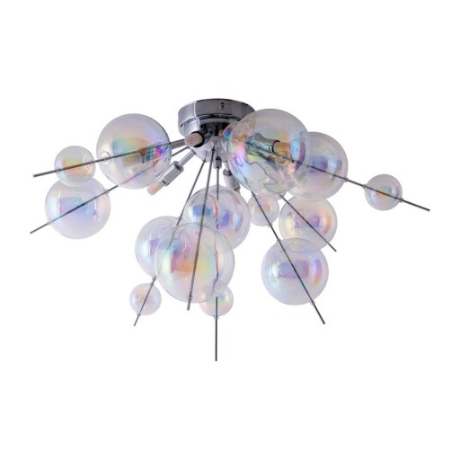 Ceiling lamp "explosion" iris made of metal and glass, G9 versions, ceiling lamp for dining room, living room, hallway or office, Ø57 cm