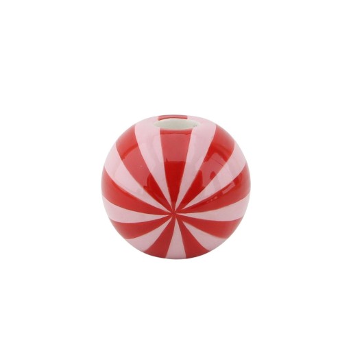 Kandelaar - Swirl - Dolomite - rood/roze - 10x10x10cm