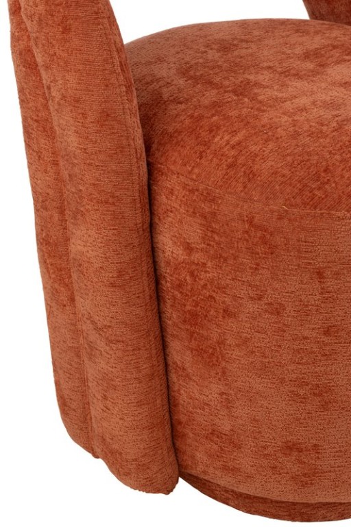 J -Line Chair Accent - Textile - Orange/Rust