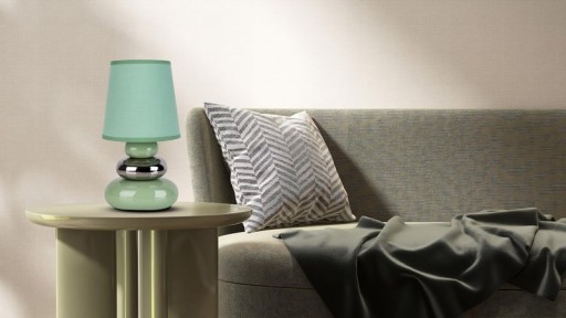 Keramik Tischleuchte "STONEY" mint - Klassik - Tischleuchte - - mint - E14 - keine Angabe