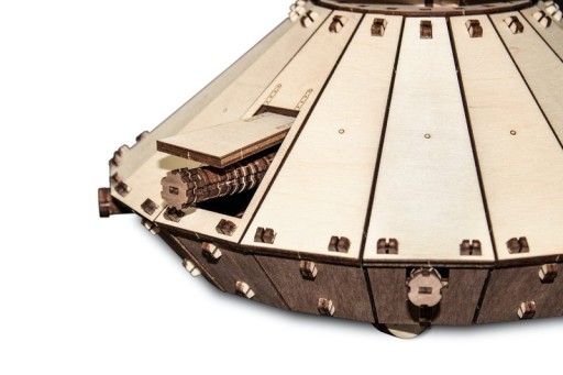 Eco Wood Art 3D Mechanical Puzzle Da Vinci Tank 716 25.3x23.9x15.6cm