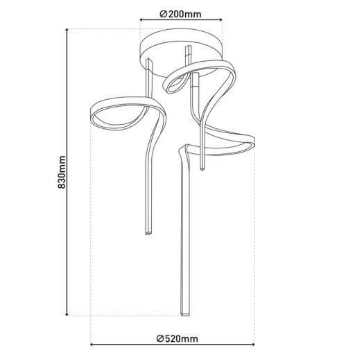 LED ceiling light "Loop Line"