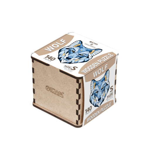 Eco Wood Art (EWA) Houten Legpuzzel Wolf, Size S, 3564, 24,6x19x0,4cm
