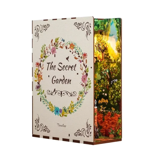 DIY Book Nook Boekensteun The Secret Garden Bookend, Tone-Cheer, TQ122, 18,2x8x24,5cm